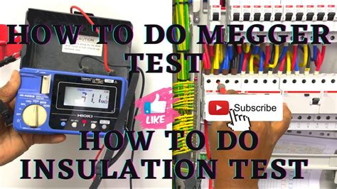 megger test form|How to perform an Insulation Resistance Test (Meg Test).